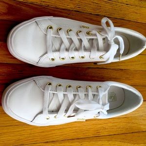 Keds white leather kickstart